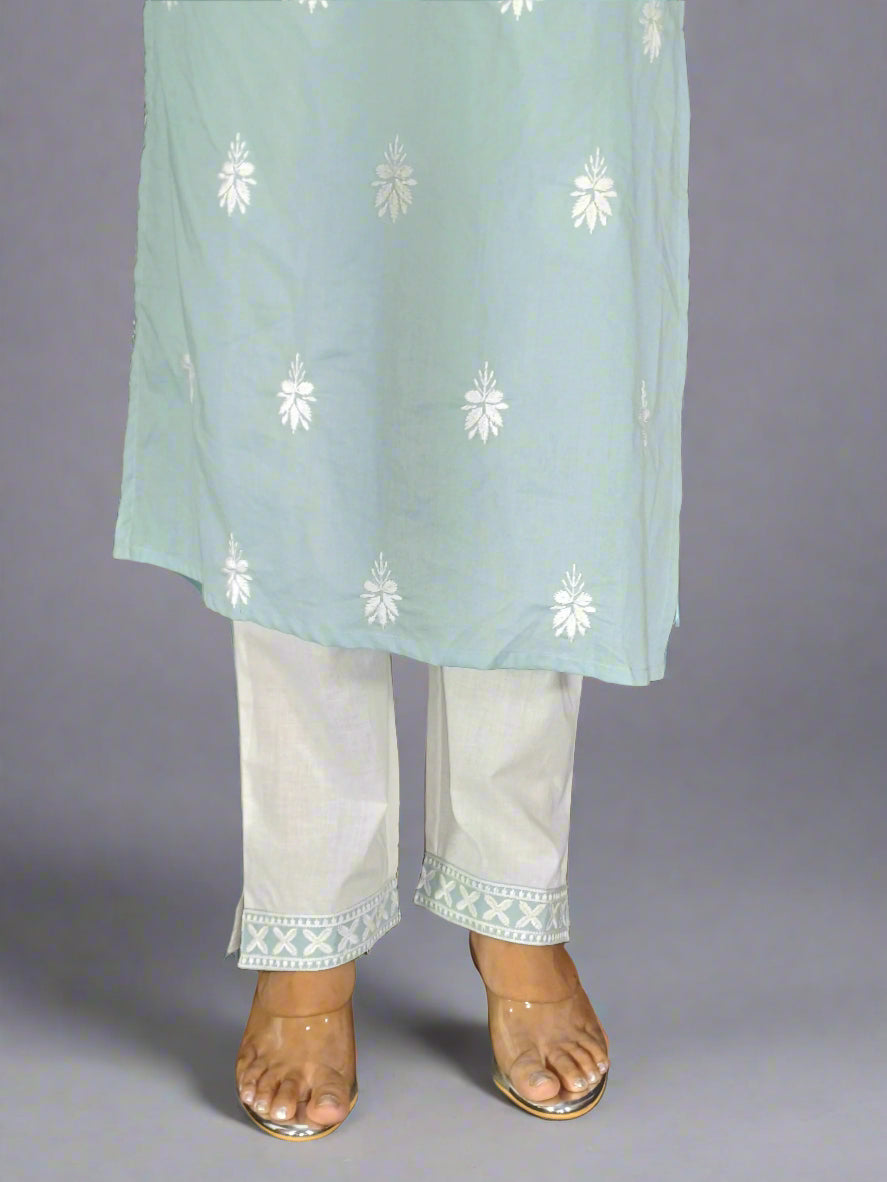 Vyoma Three Piece Straight Cut Kurti Set