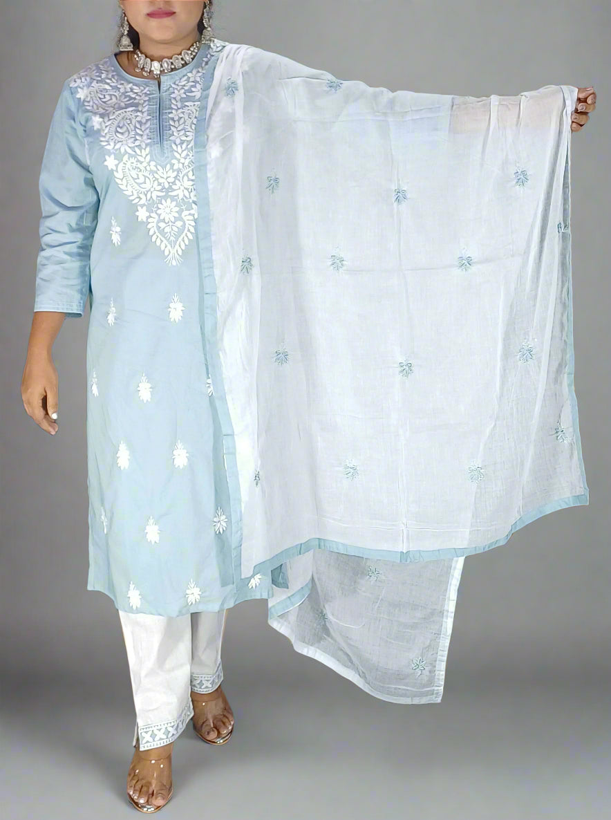 Vyoma Three Piece Straight Cut Kurti Set
