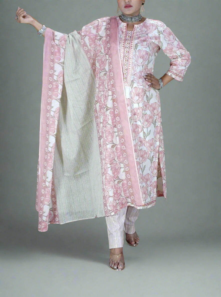 Kritika Three Piece Straight Cut Kurti Set