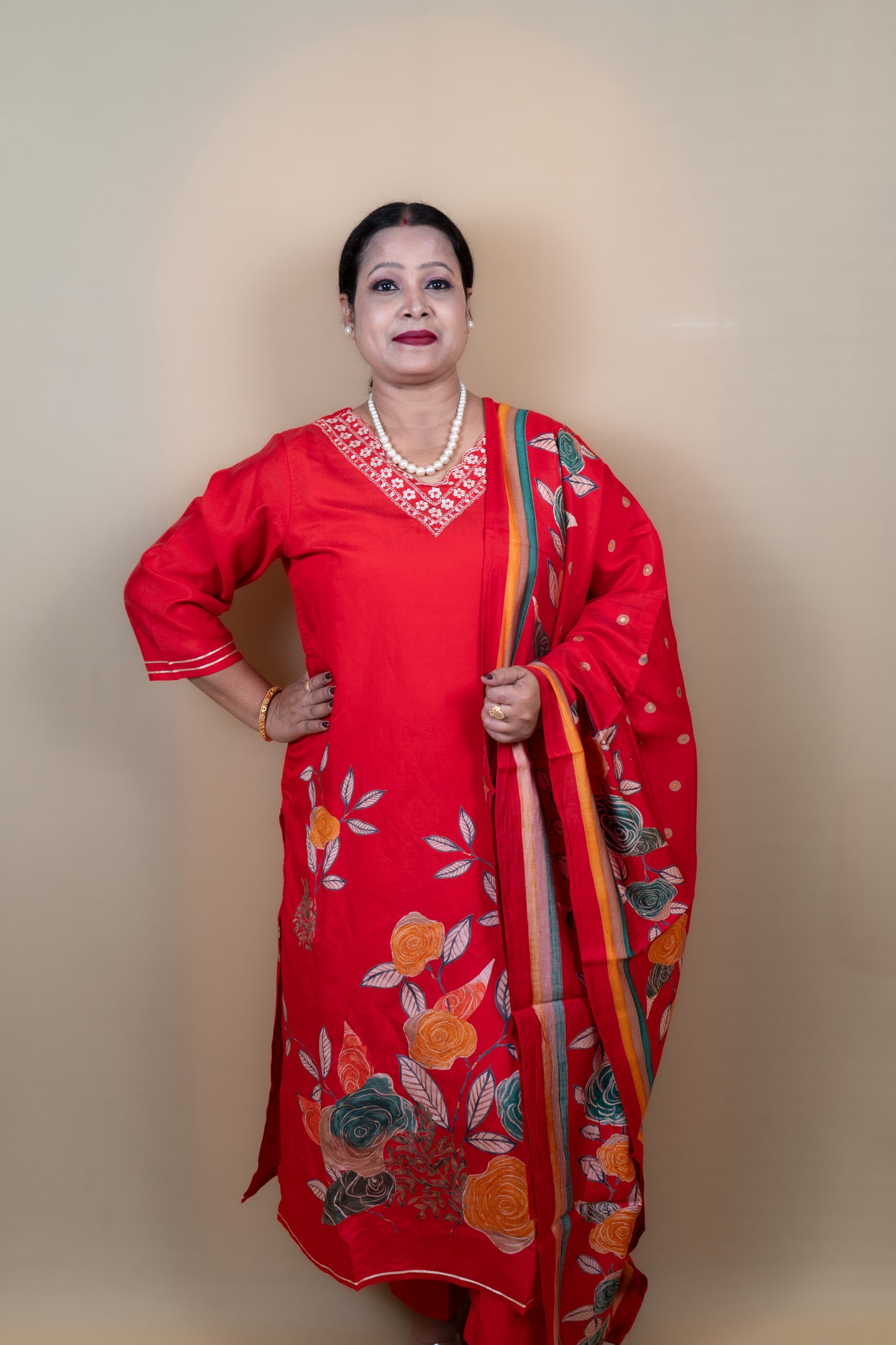 Devina Three Piece Straight Cut Kurti Set