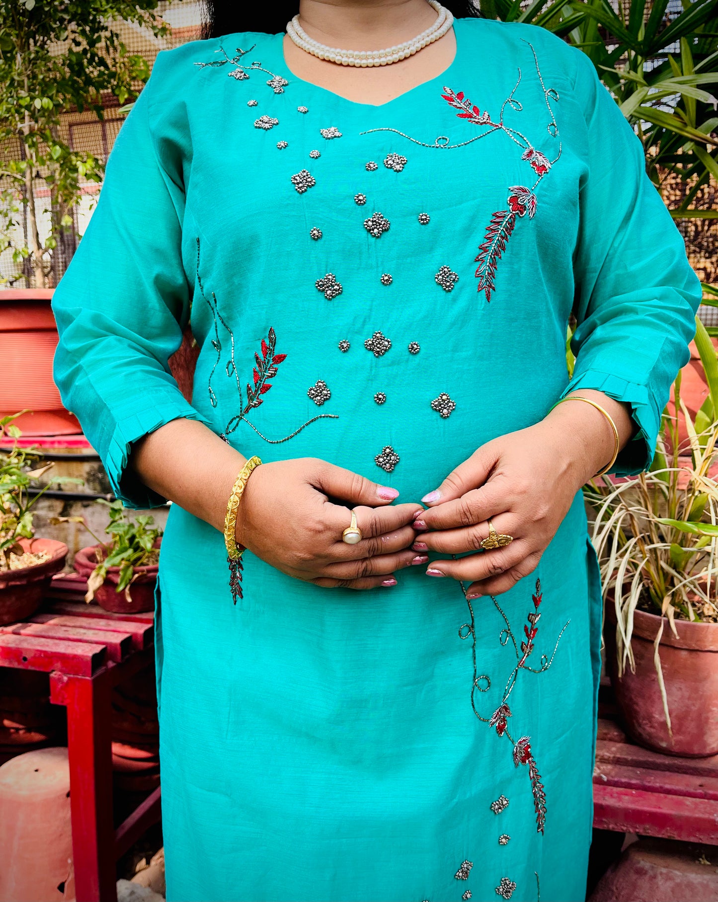 Ira Three Piece Straight Cut Kurti Set