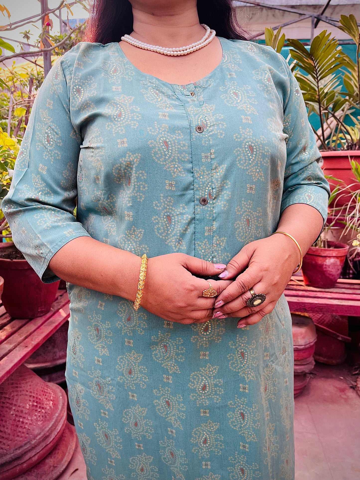 Ira Three Piece Straight Cut Kurti Set