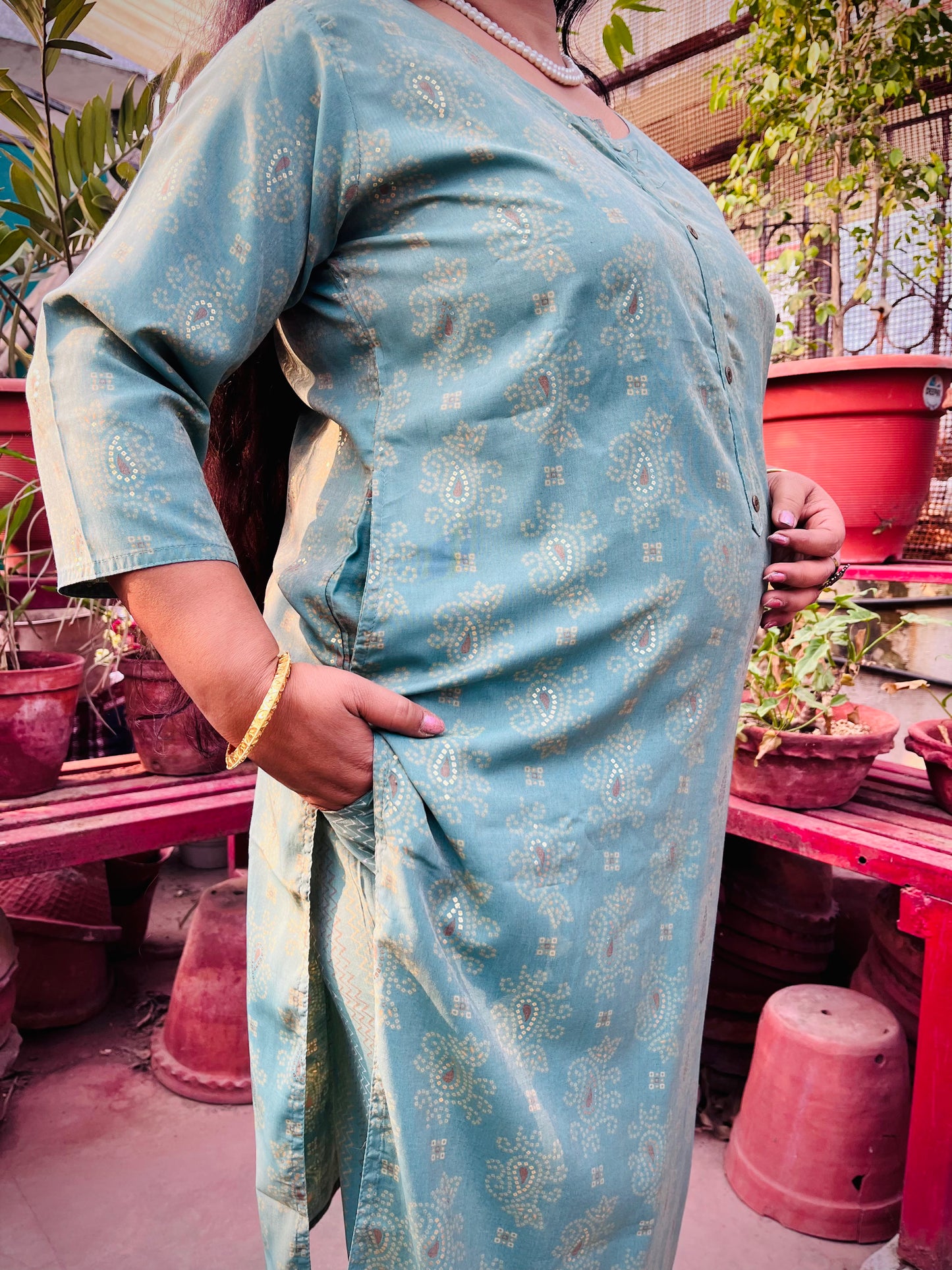 Ira Three Piece Straight Cut Kurti Set