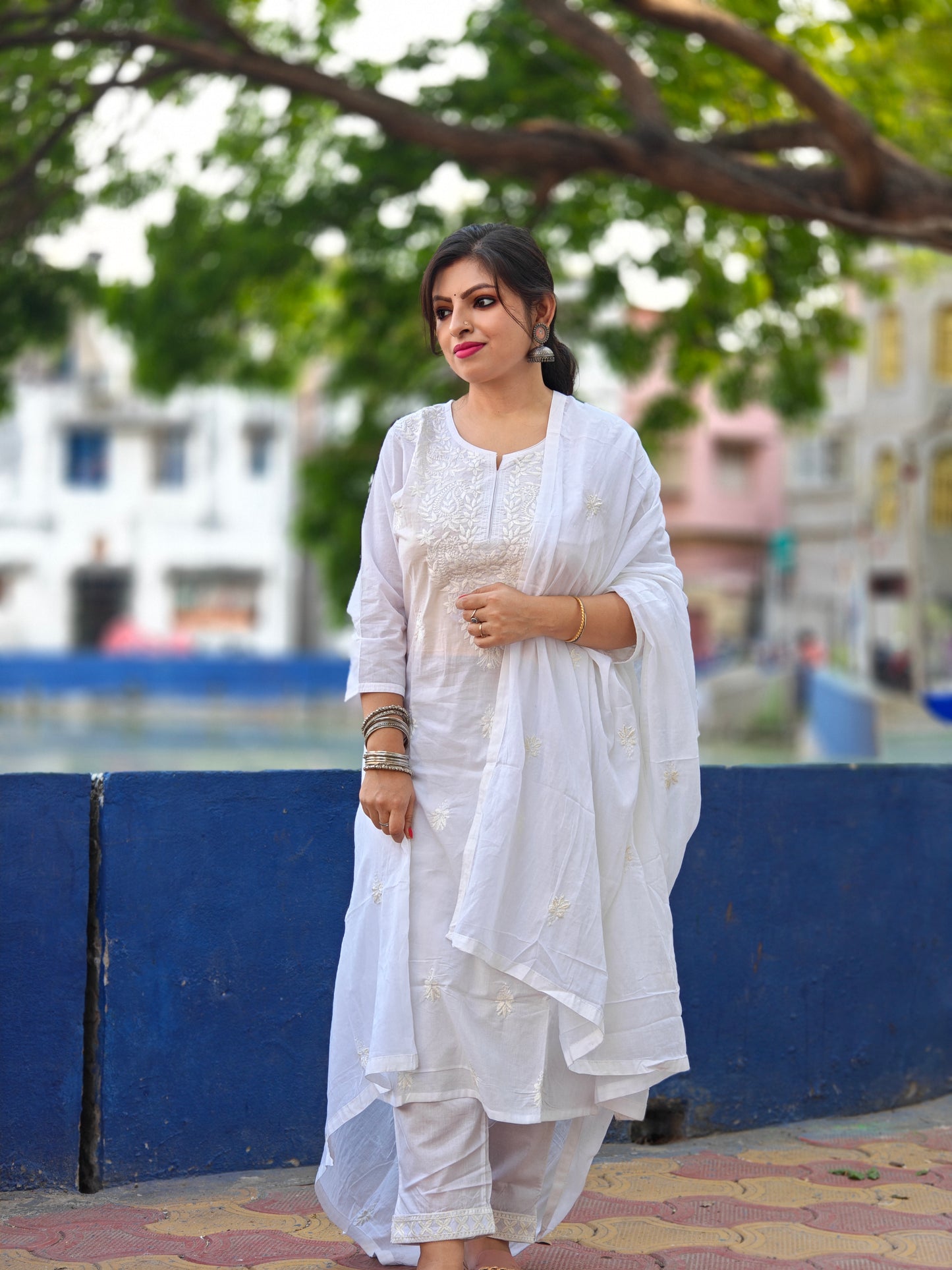 Ruhani Three Piece Straight Cut Kurti Set