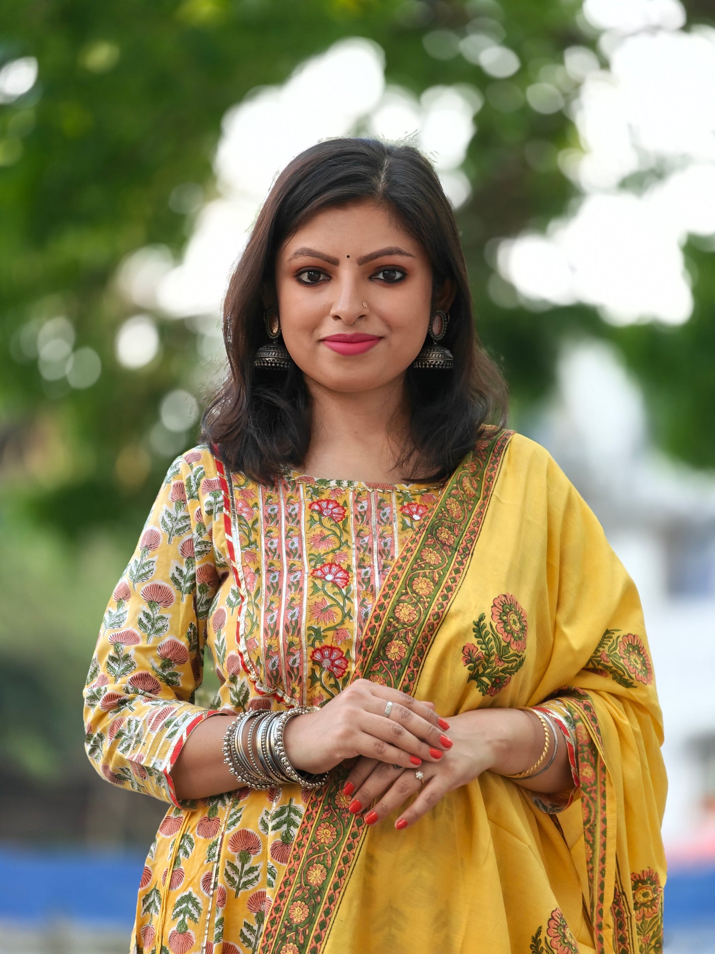 Harini Three Piece Anarkali Cut Kurti Set