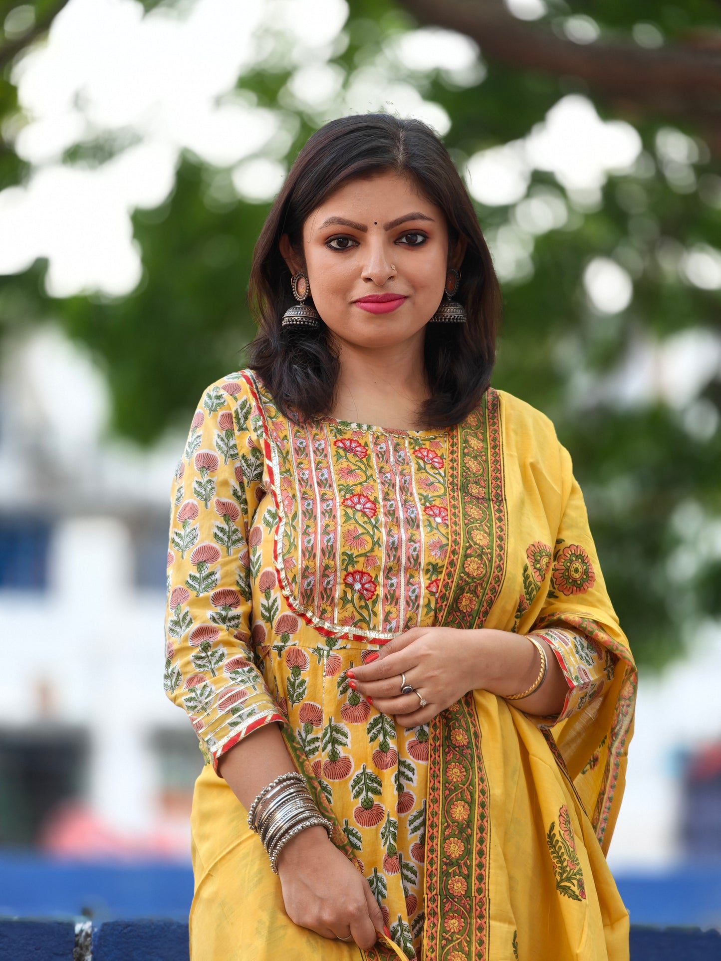 Harini Three Piece Anarkali Cut Kurti Set