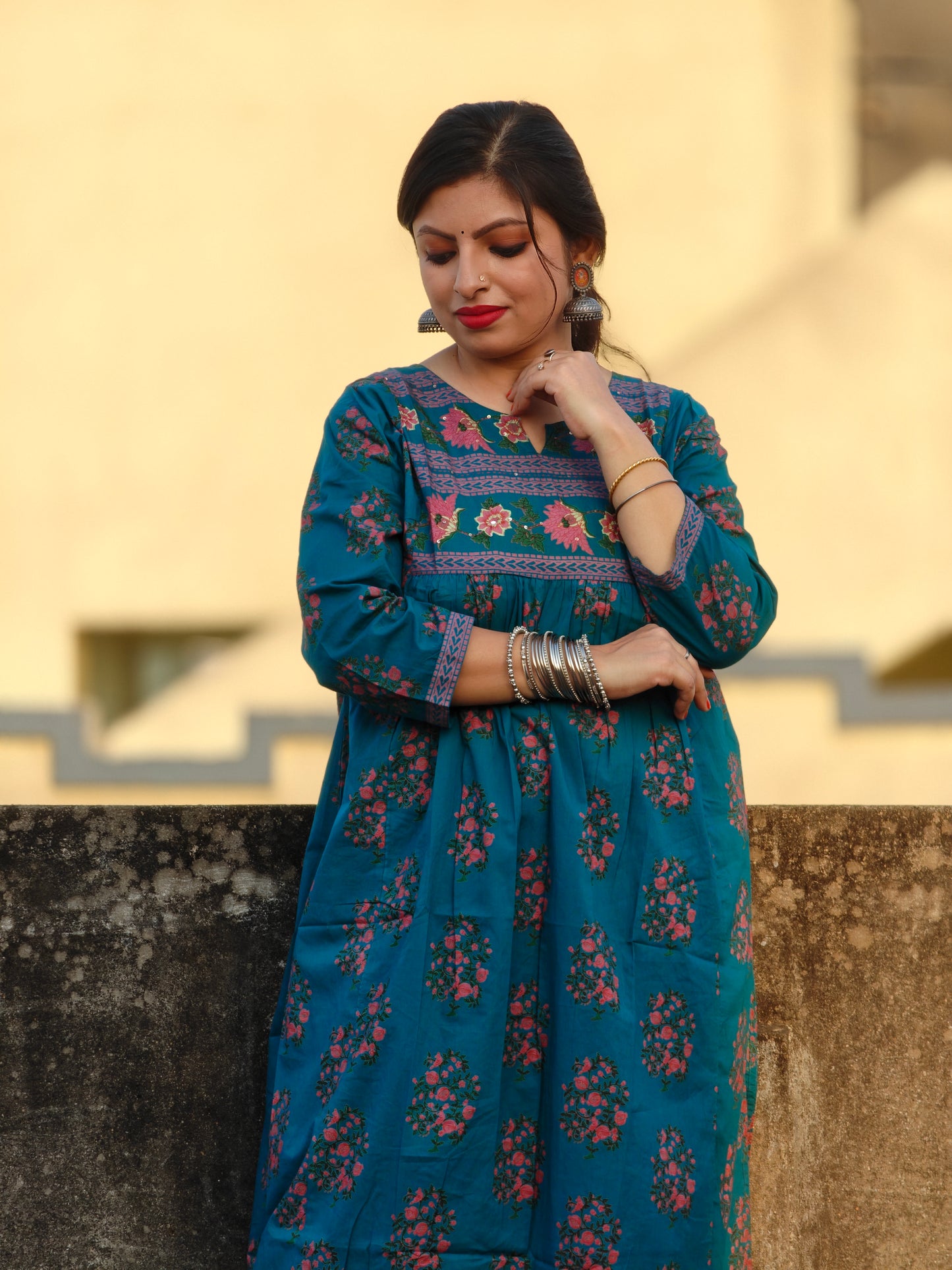 Neelam Two Piece Naira Cut Kurti Set