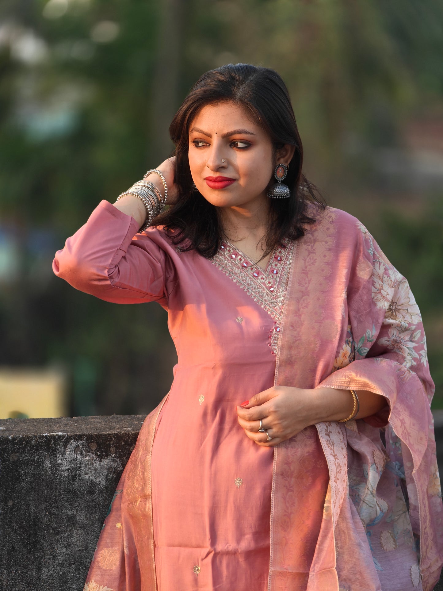 Saanvi Three Piece Straight Cut Kurti Set