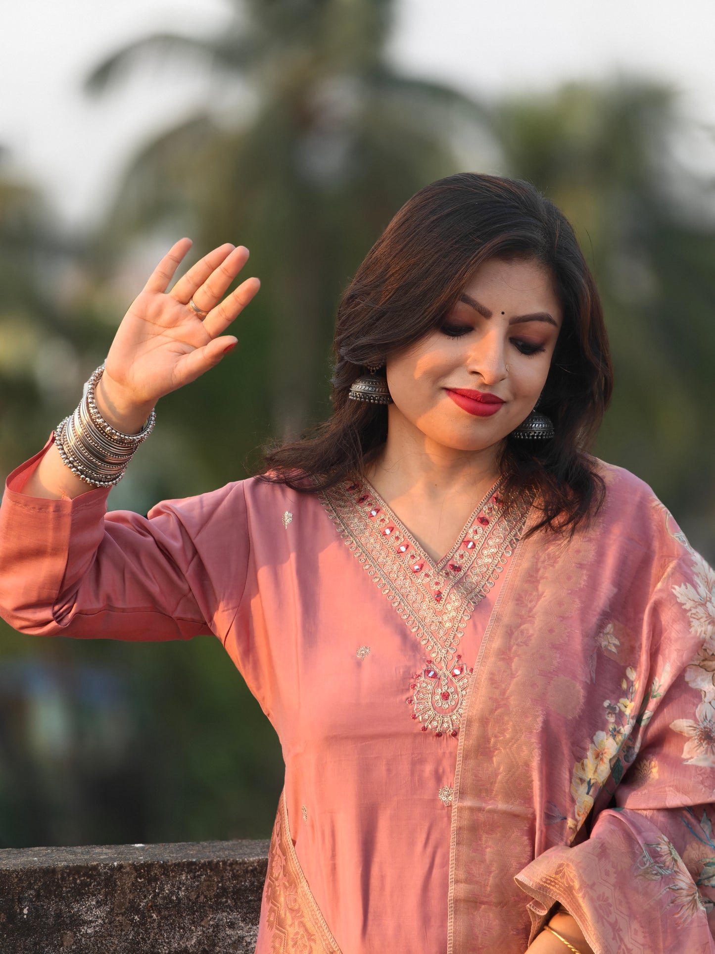 Saanvi Three Piece Straight Cut Kurti Set