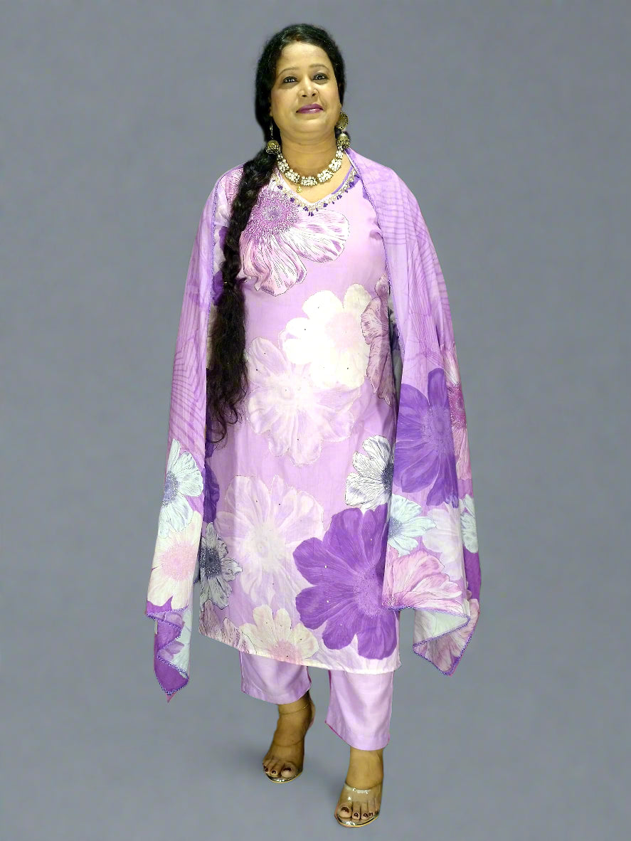 Madhura Three Piece Straight Cut Kurti Set