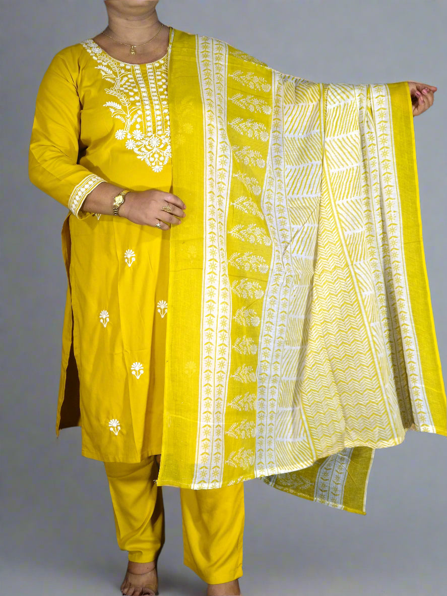 Taraana Three Piece Straight Cut Kurti Set