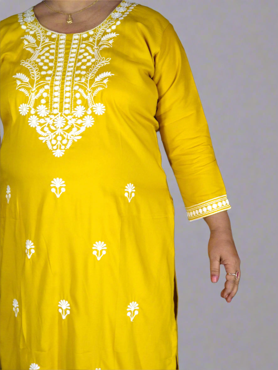 Taraana Three Piece Straight Cut Kurti Set