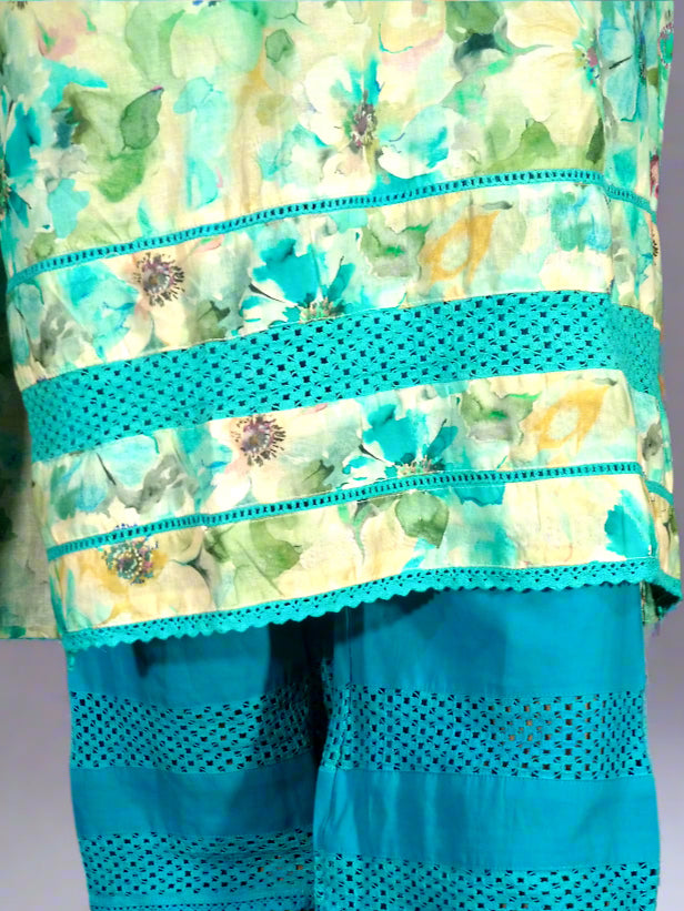 Vyoma Three Piece Straight Cut Kurti Set