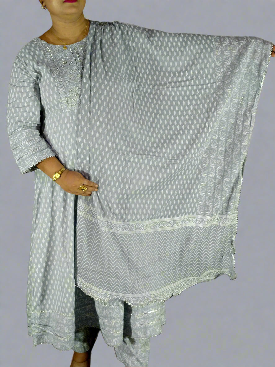 Meher Three Piece A-Line Cut_Kurti Set