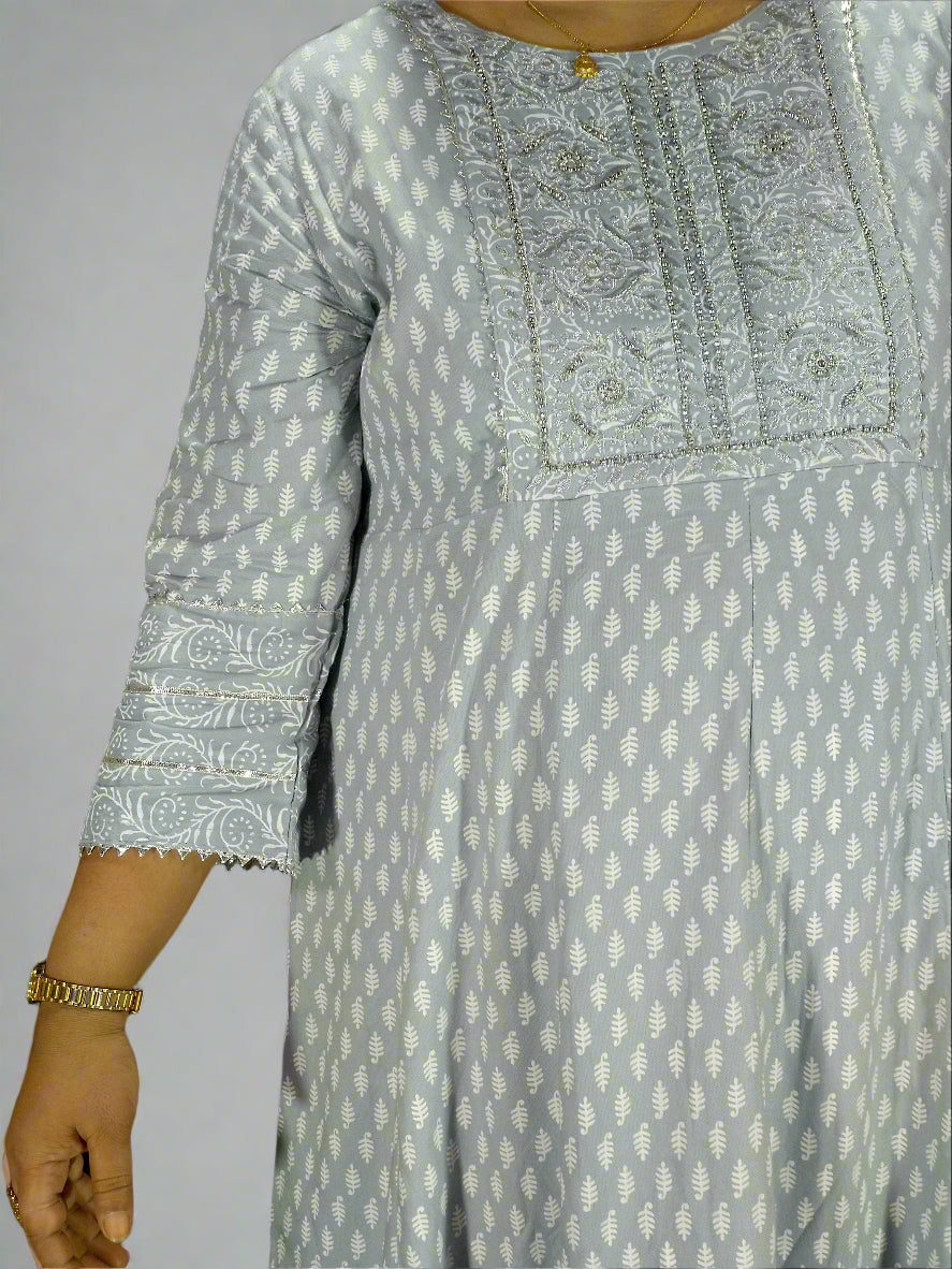 Meher Three Piece A-Line Cut_Kurti Set