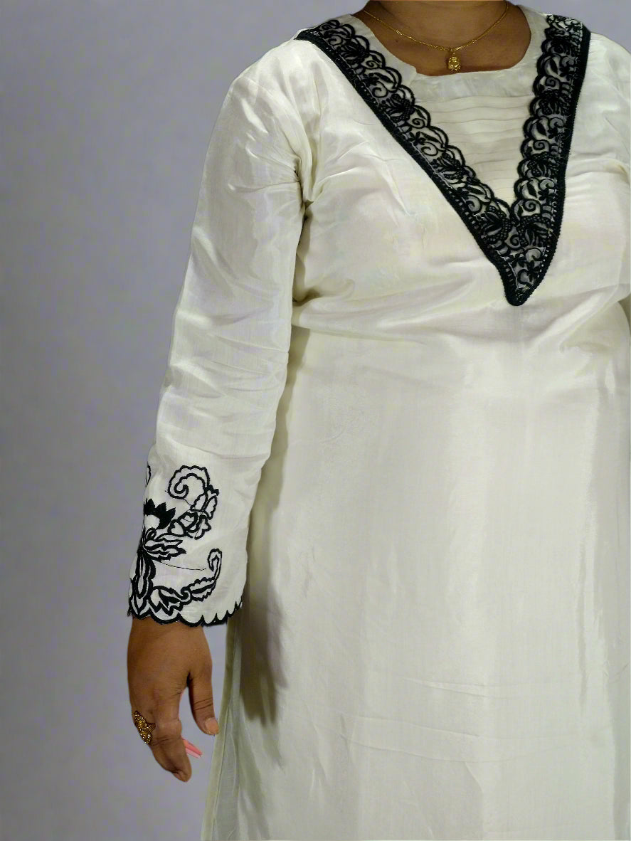 Ruhani Three Piece A-Line Cut Kurti Set
