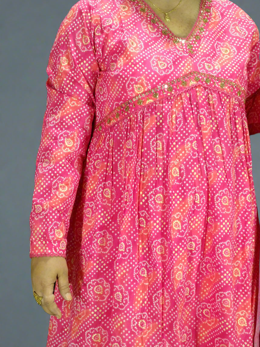Saanvi Three Piece Aaliya Cut Kurti Set