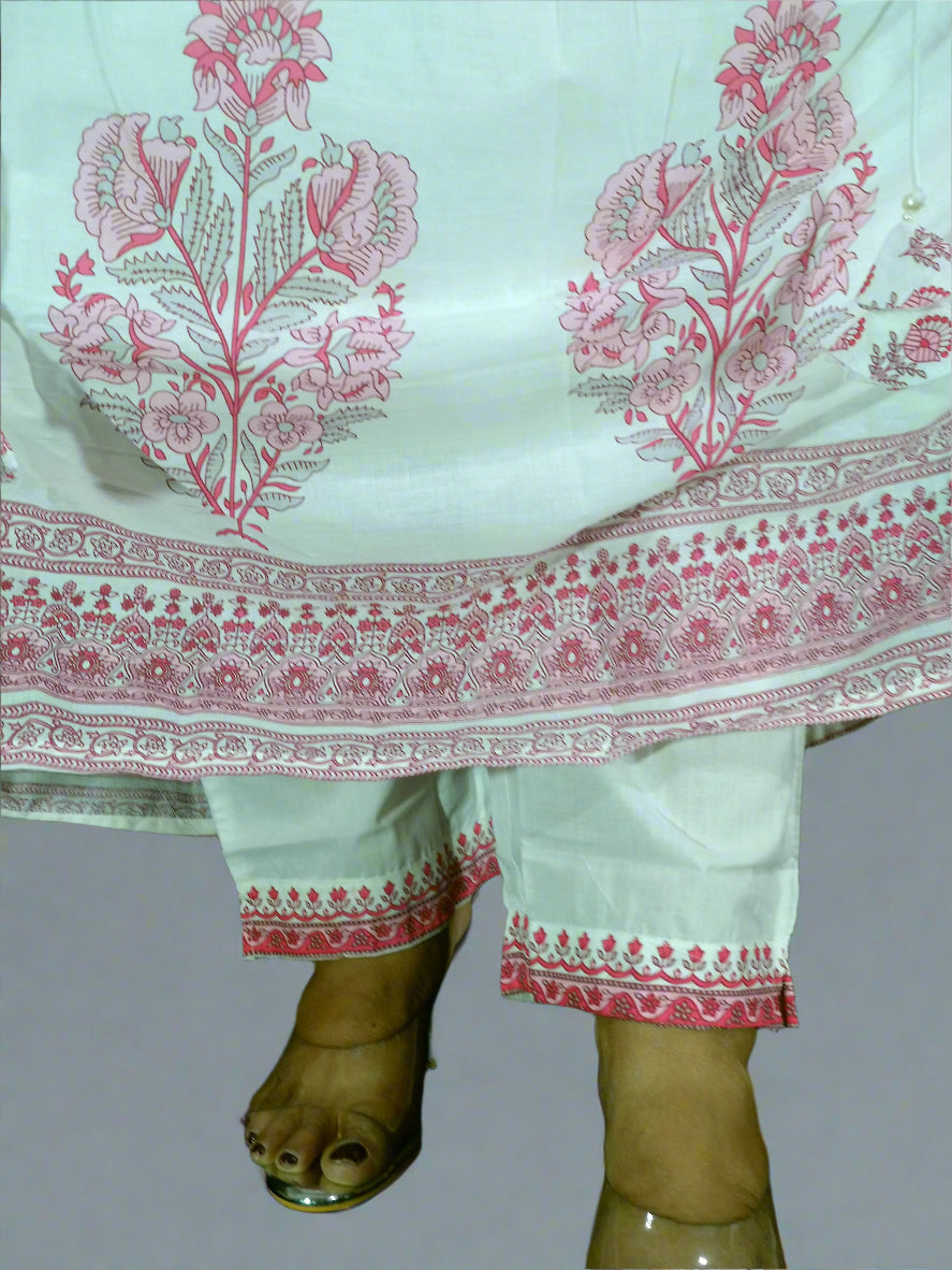 Ruhani Three Piece Naira Cut Kurti Set