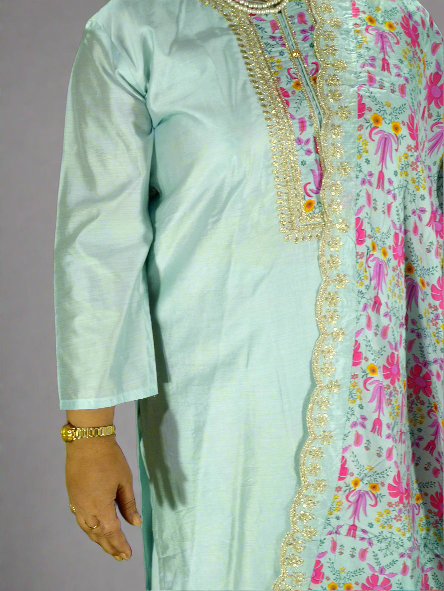 Vyoma Three Piece Straight Cut Kurti Set