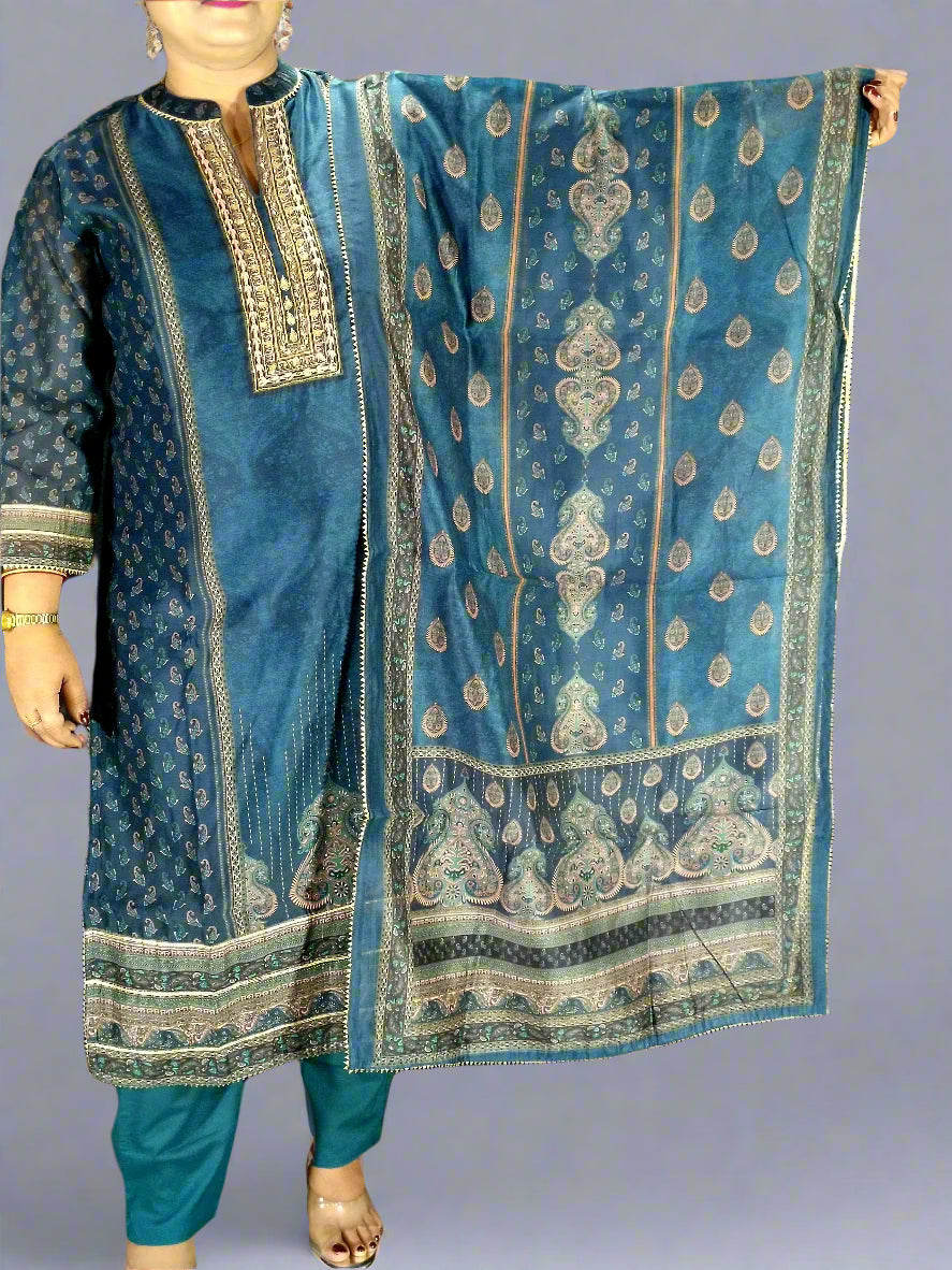 Ira Three Piece Straight Cut Kurti Set