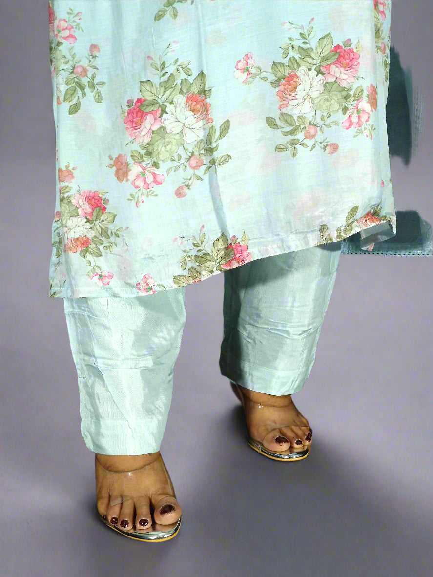 Vyoma Three Piece Straight Cut Kurti Set