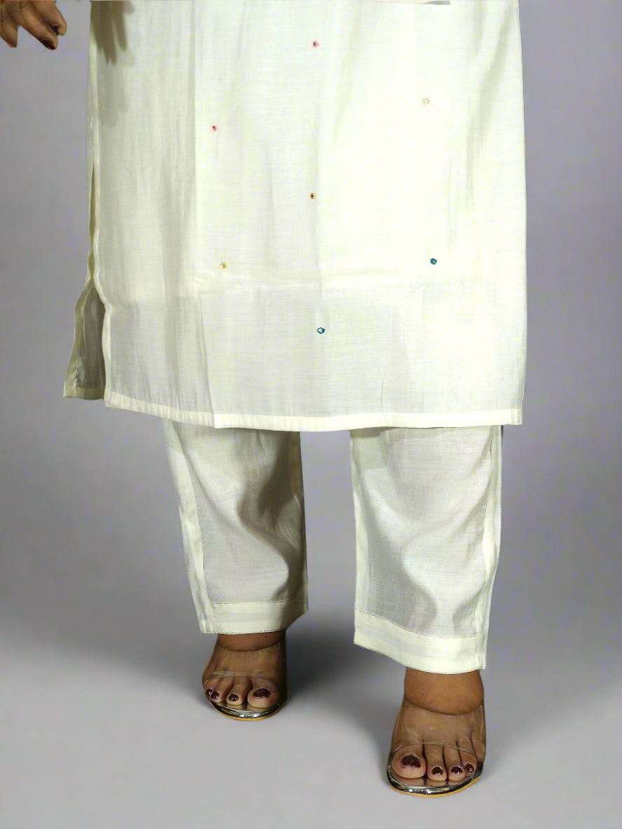 Ruhani Three Piece Straight Cut Kurti Set