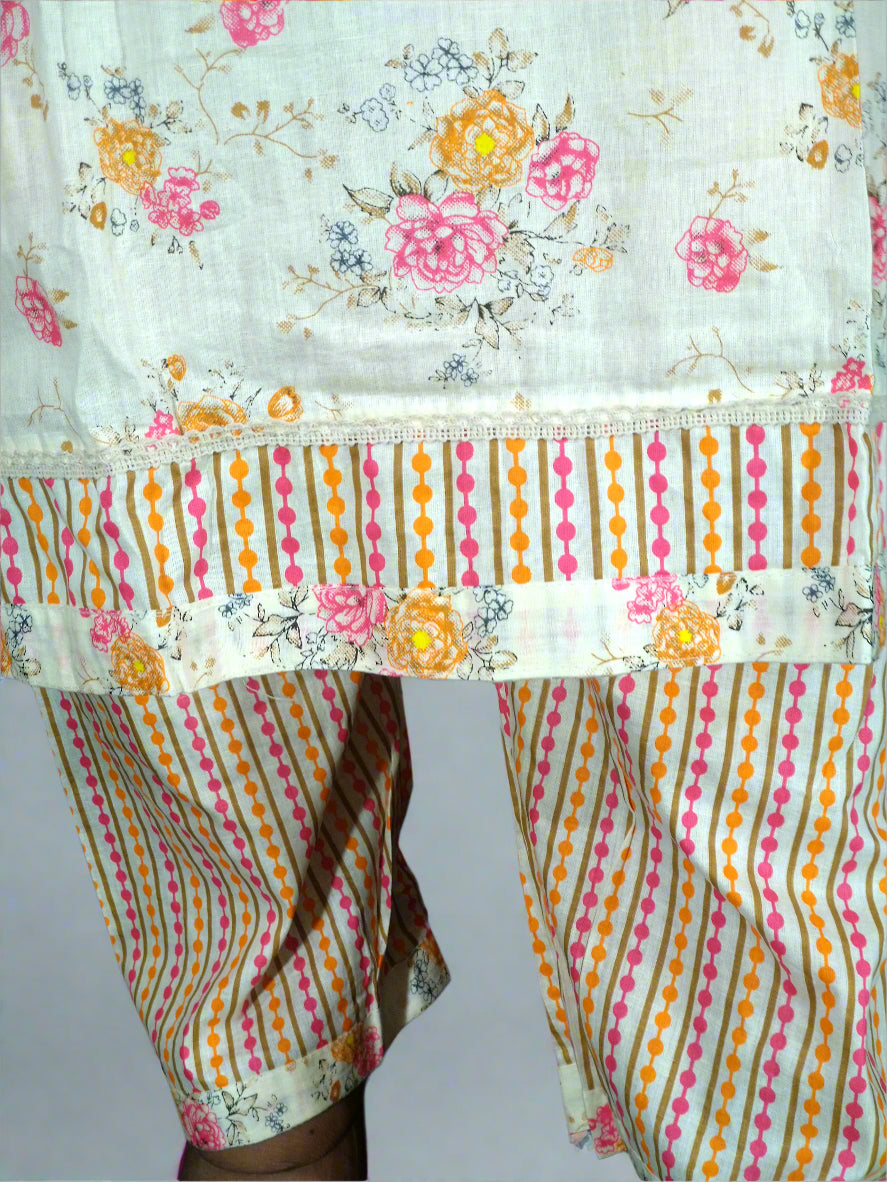 Shar Three Piece Straight Cut Kurti Set