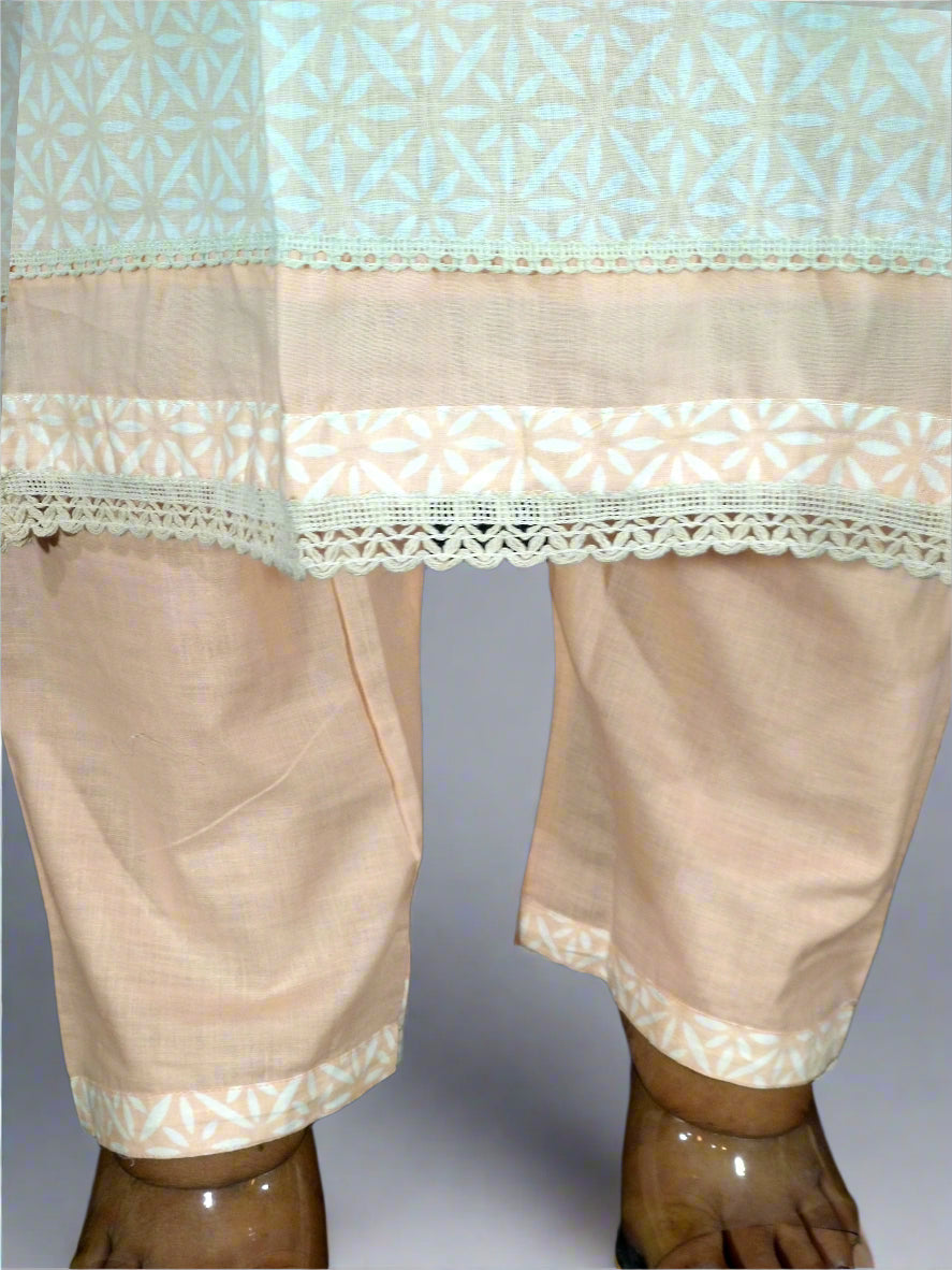 Shar Three Piece Straight Cut Kurti Set