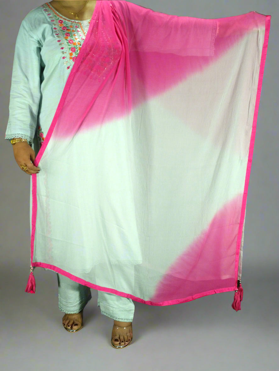 Vyoma Three Piece Straight Cut Kurti Set