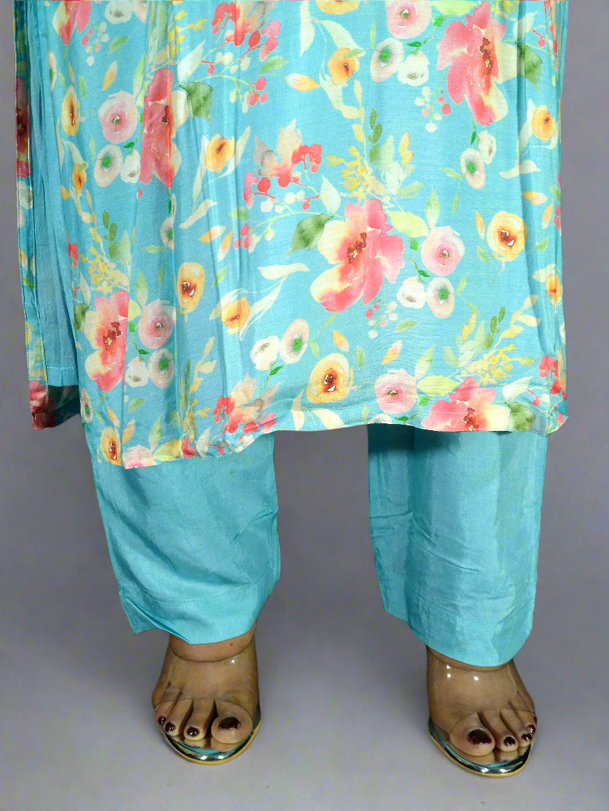 Vyoma Three Piece Straight Cut Kurti Set