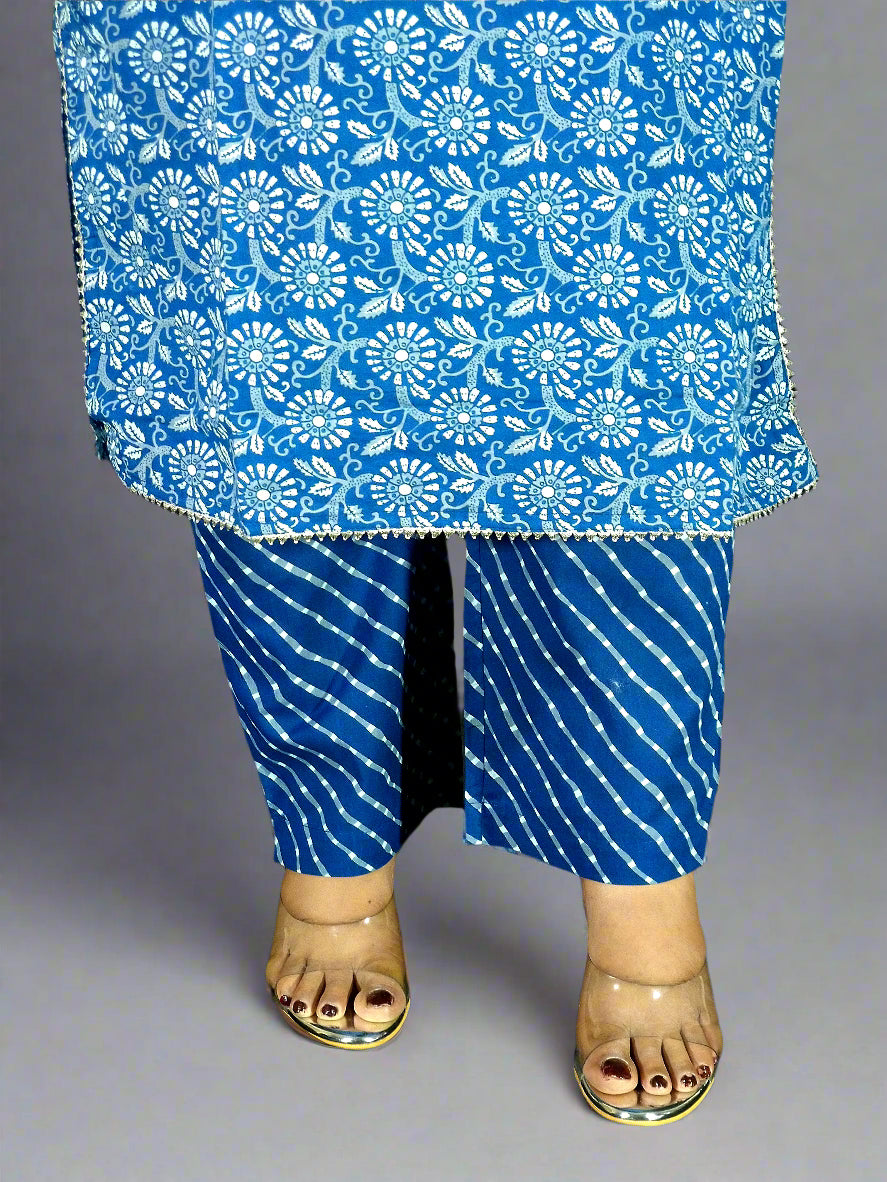 Prisha Three Piece Straight Cut Kurti Set