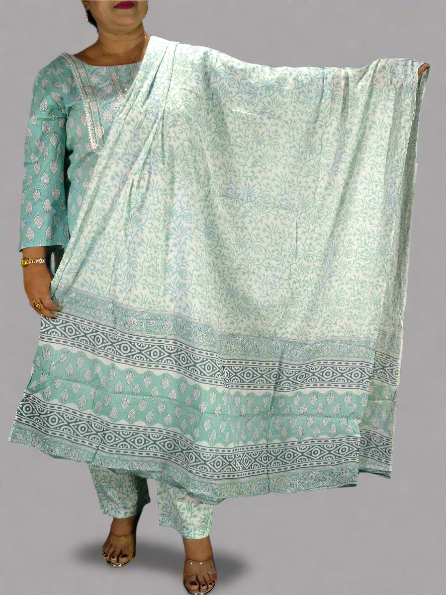 Lavanya Three Piece Straight Cut Kurti Set