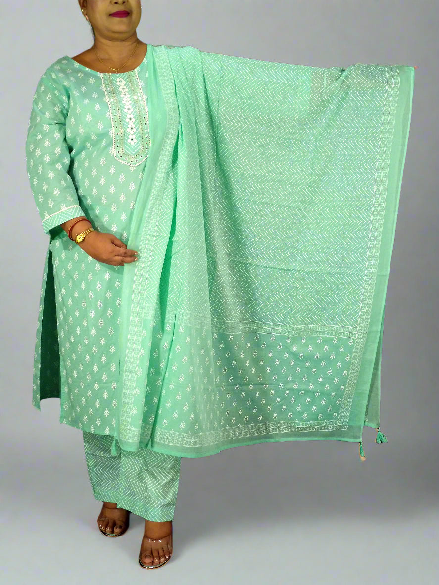 Lavanya Three Piece Straight Cut Kurti Set