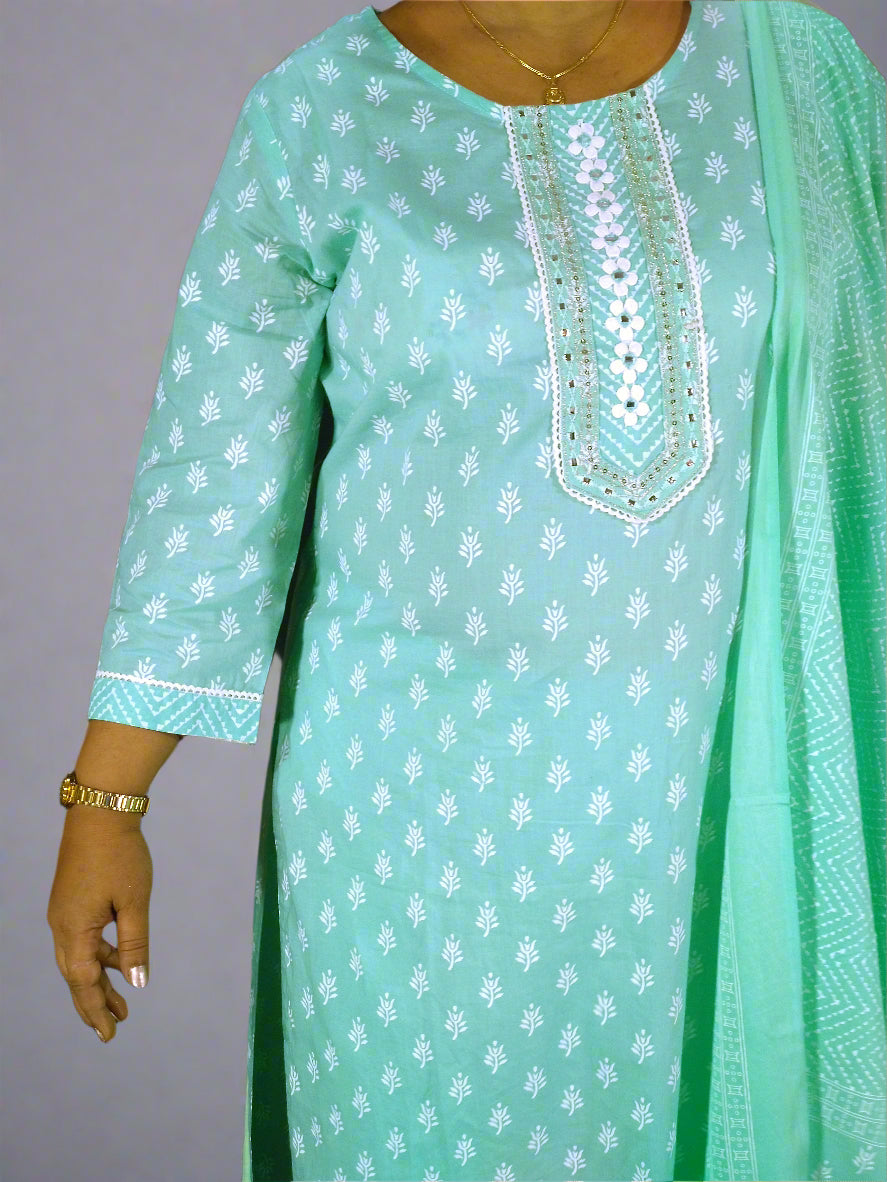 Lavanya Three Piece Straight Cut Kurti Set