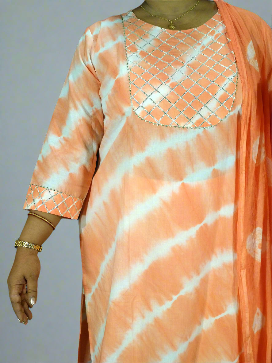 Jhanvi Three Piece Straight Cut Kurti Set