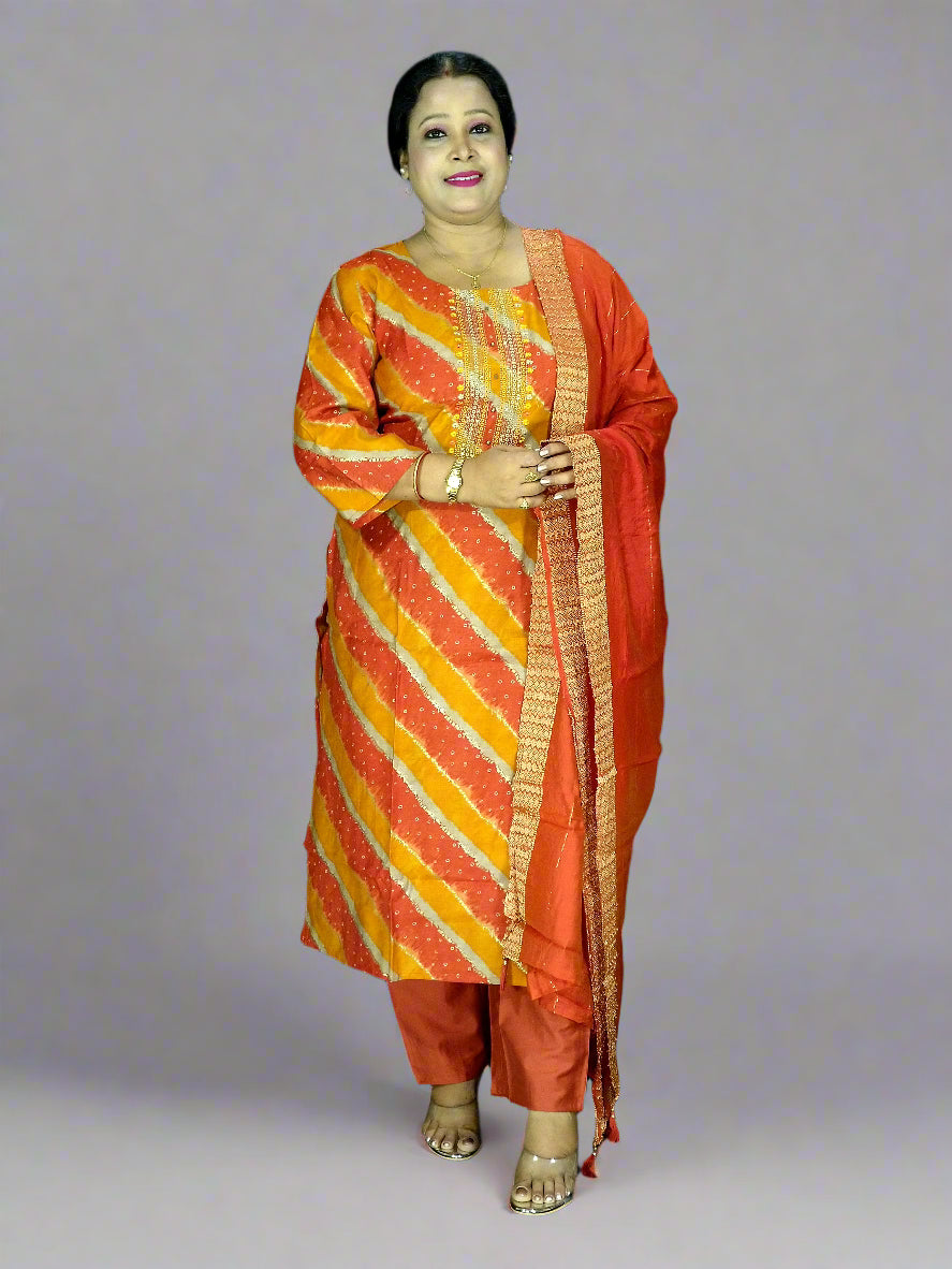 Suhana Three Piece Straight Cut Kurti Set