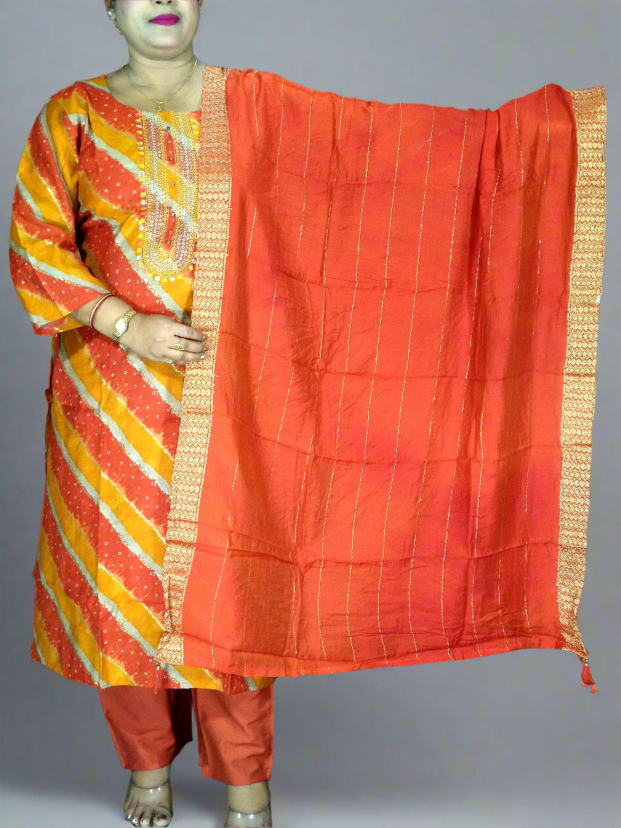 Suhana Three Piece Straight Cut Kurti Set