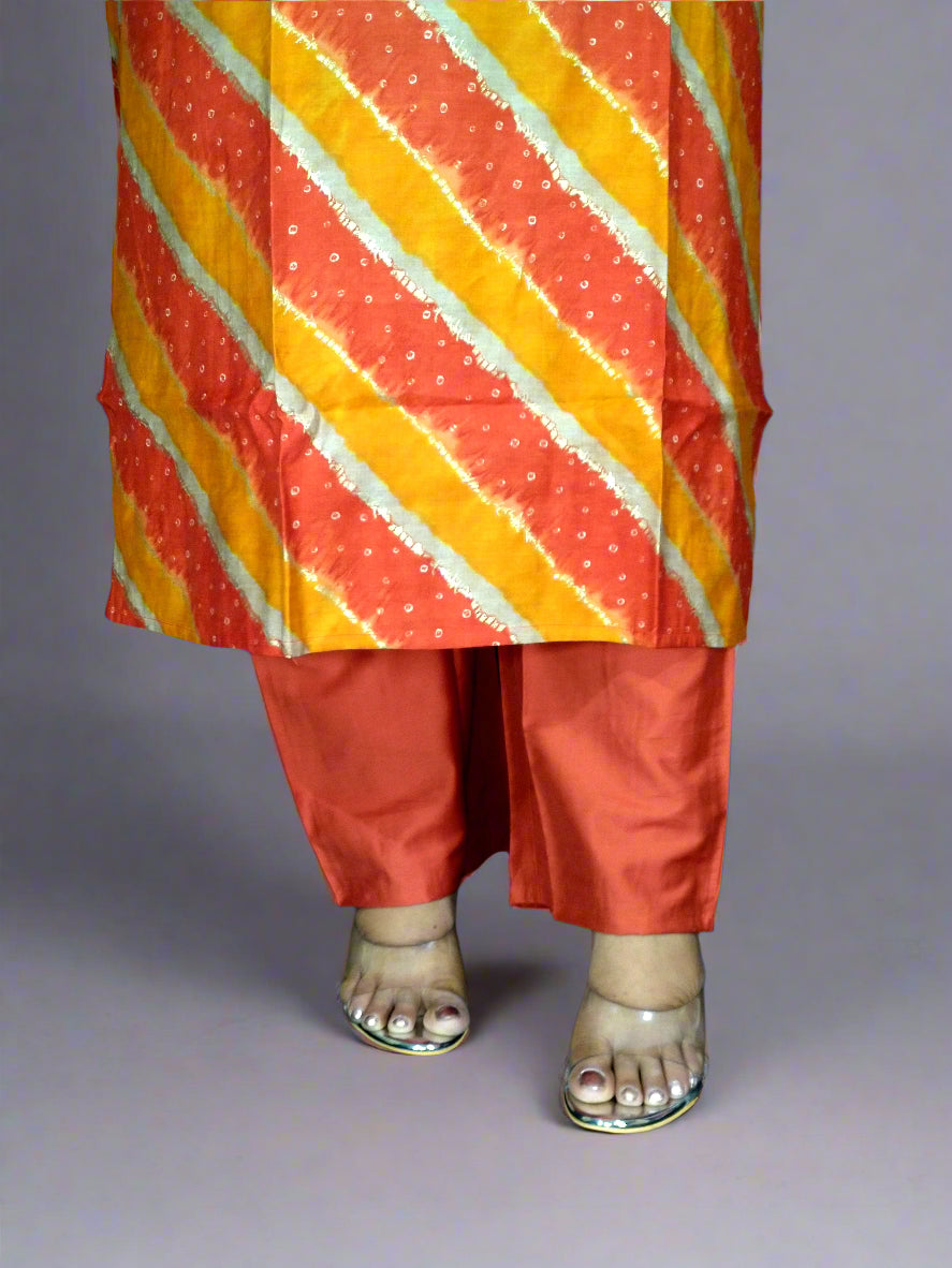 Suhana Three Piece Straight Cut Kurti Set