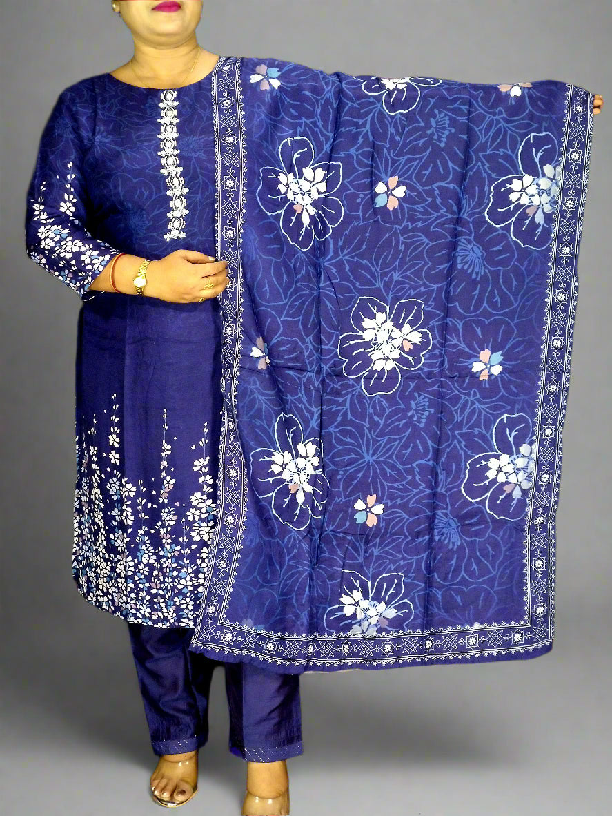 Neelam Three Piece Straight Cut Kurti Set