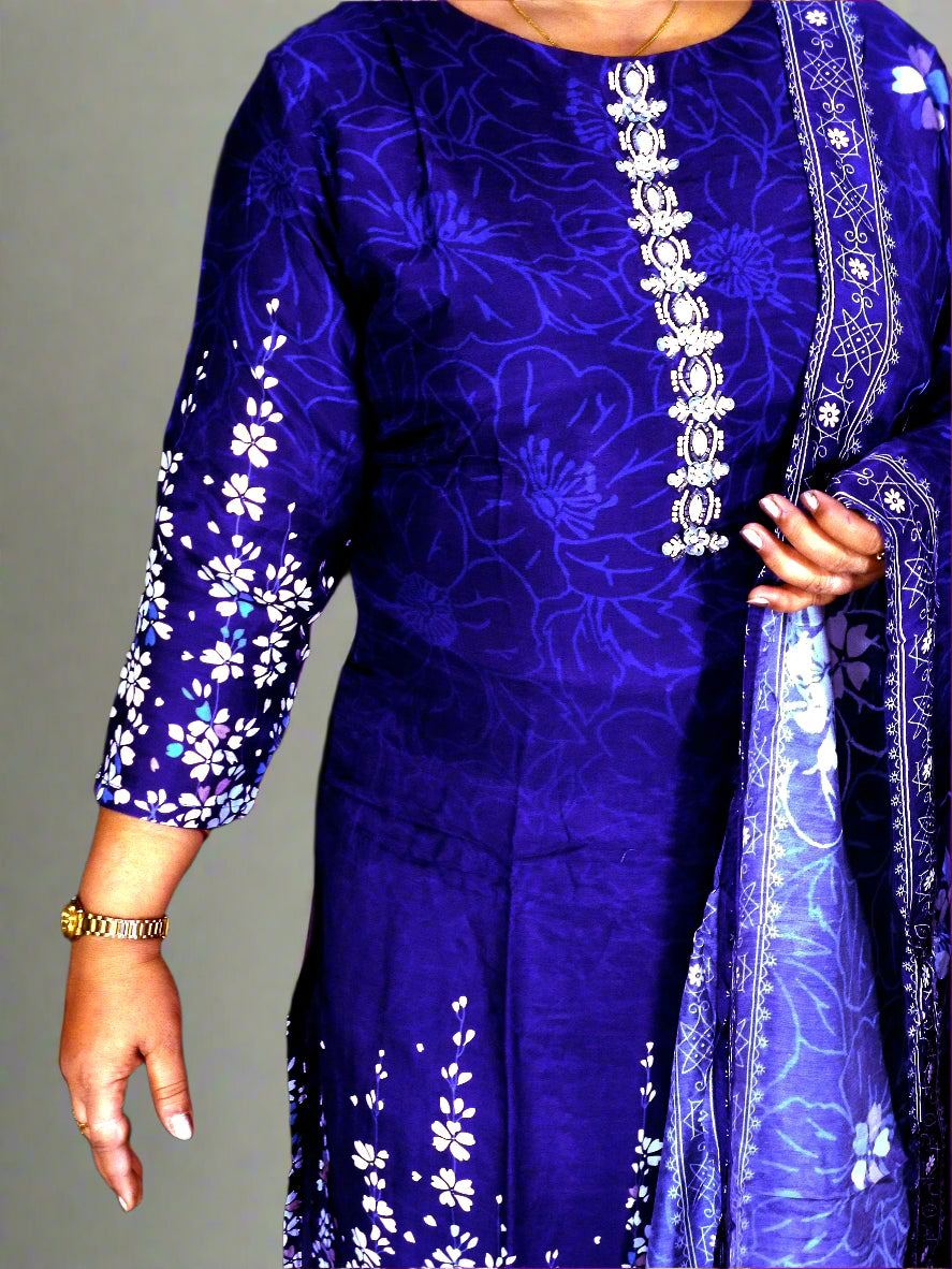 Neelam Three Piece Straight Cut Kurti Set