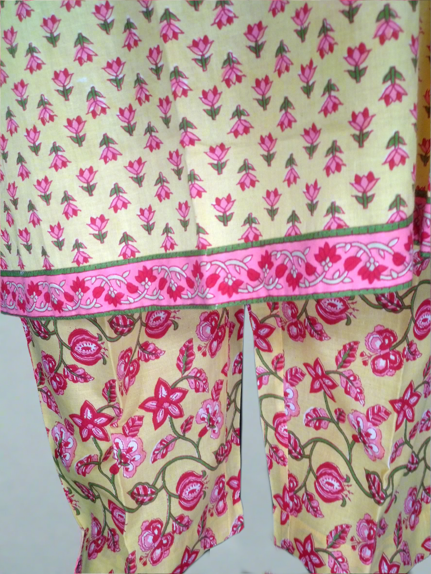 Godhuma Three Piece Straight Cut Kurti Set