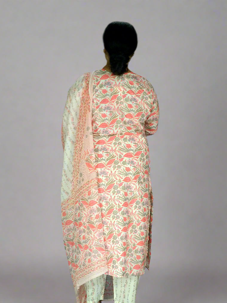 Shar Three Piece Straight Cut Kurti Set