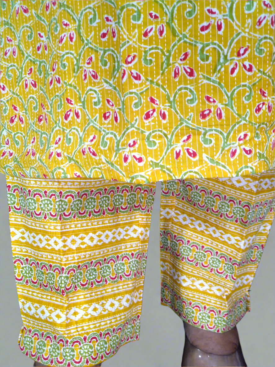 Harini Three Piece Straight Cut Kurti Set