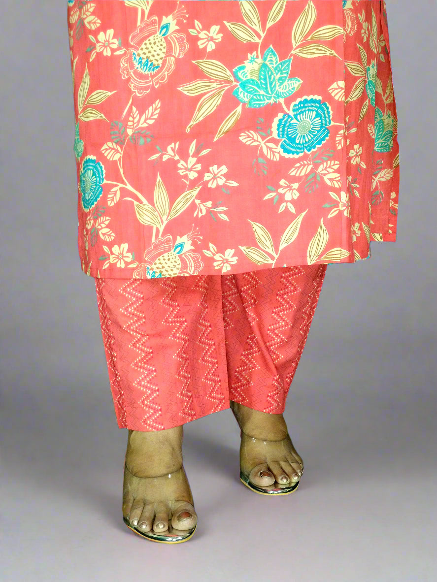 Saanvi Three Piece Straight Cut Kurti Set