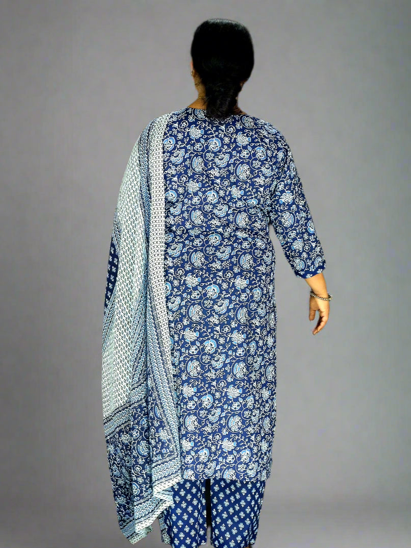 NeelamNThree Piece Straight Cut Kurti Set