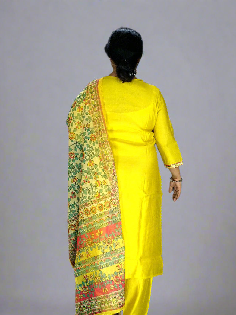 Taraana Three Piece Straight Cut Kurti Set