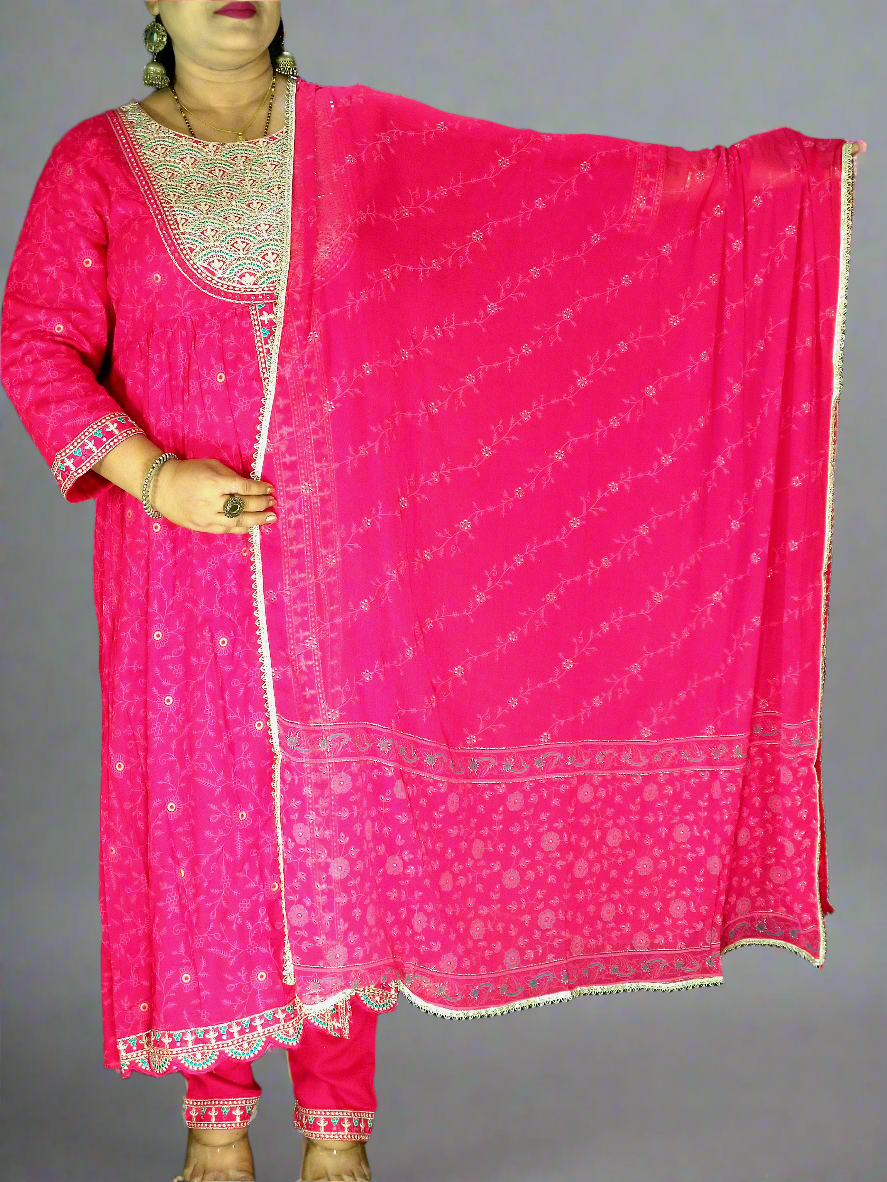 Devina Three Piece Naira Cut Kurti Set
