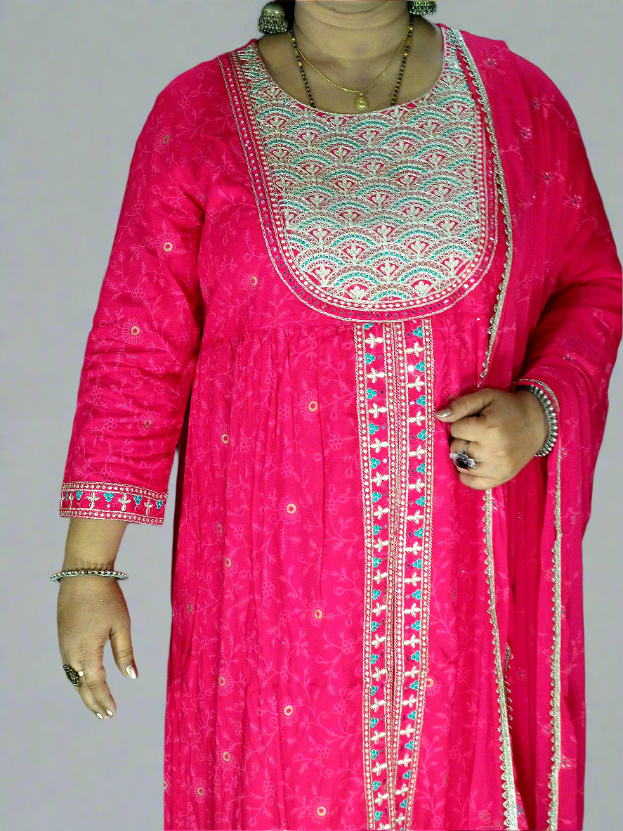 Devina Three Piece Naira Cut Kurti Set