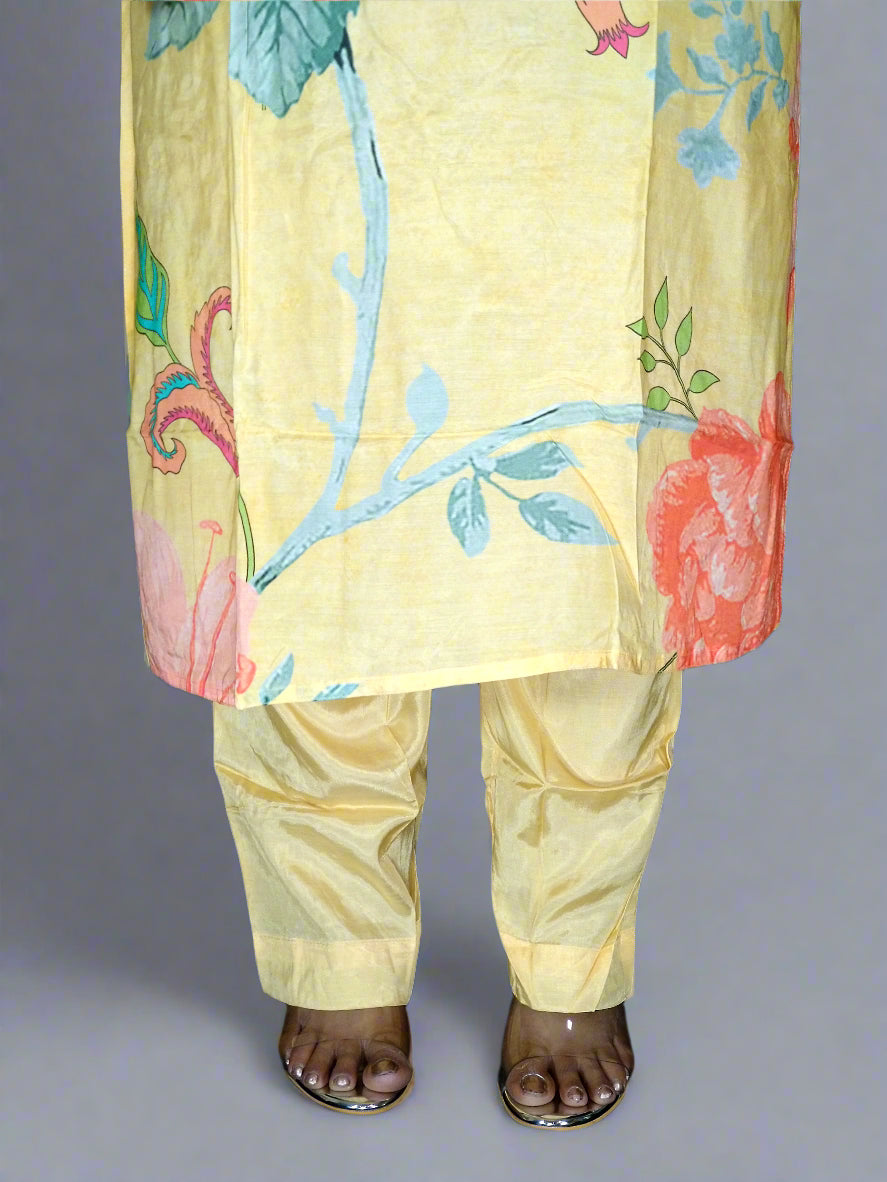 Shar Three Piece Straight Cut Kurti Set