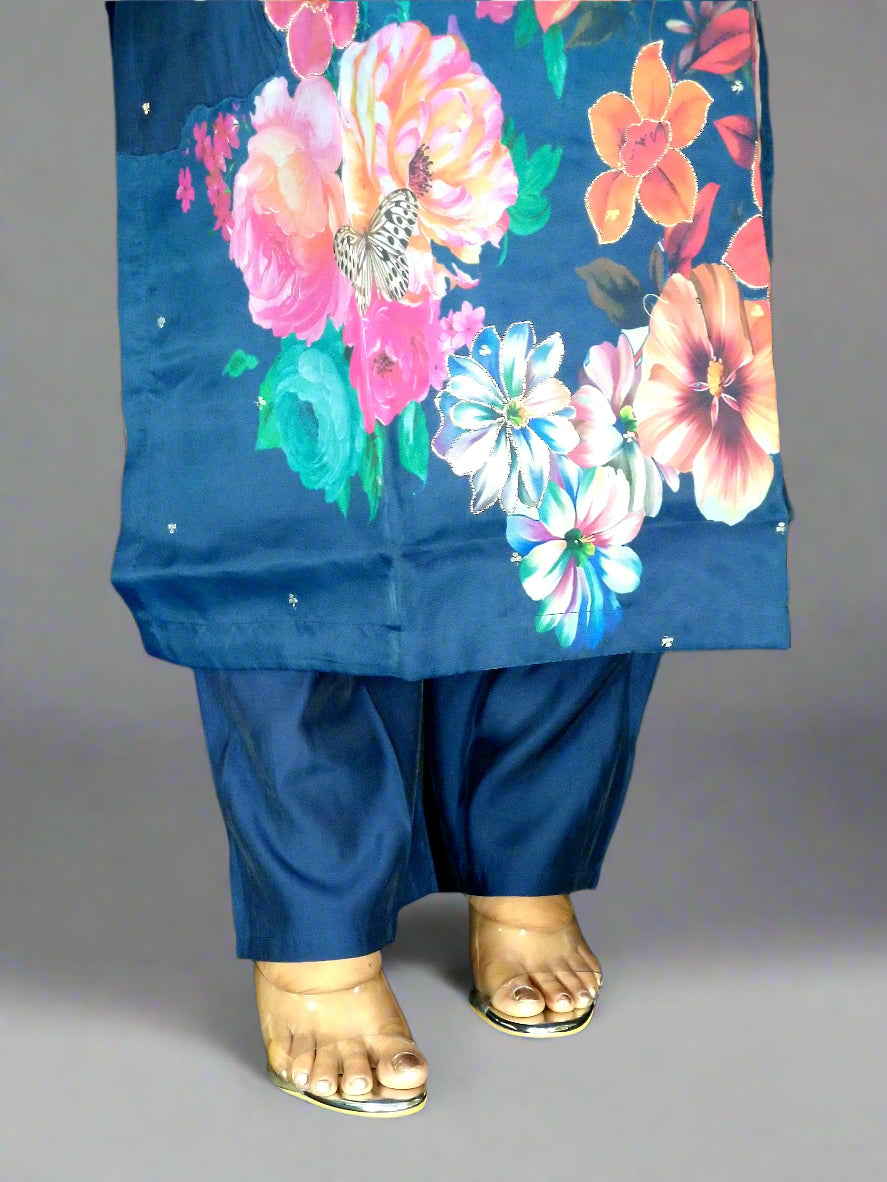 Neelam Three Piece Straight Cut Kurti Set
